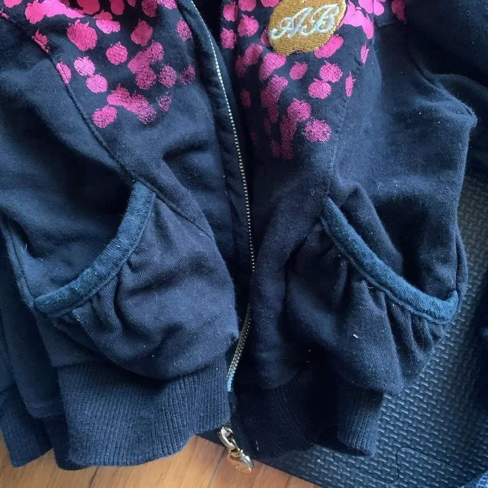 Apple Bottoms Hooded Zip-Up Sweater Jacket 12M Baby Girls